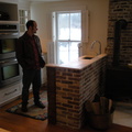 Chris standing in what used to be the crapper